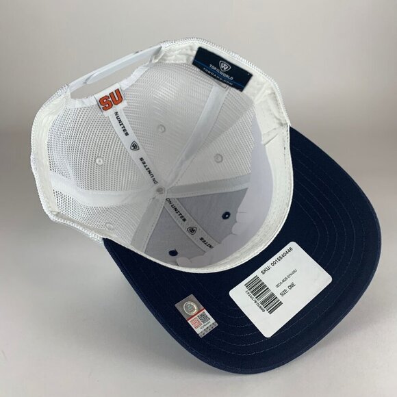 Syracuse Orangemen Navy Blue White Top of the World Snapback Trucker Hat New - Picture 4 of 5